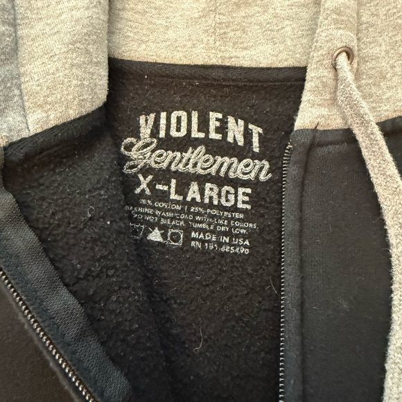 Violent Gentlemen Hockey Club Collegiate Zip-Up Hoodie - Picture 4 of 4